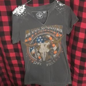 Affliction t shirt womens medium